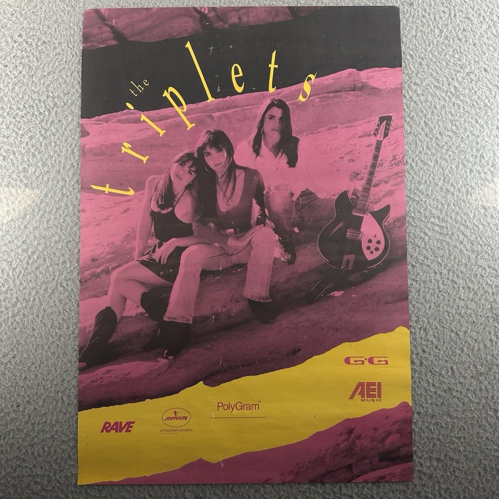 The Triplets Promo Poster 1991 Cd Vicky Villegas Diana Villegas Sylvia Villegas